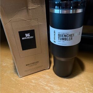 Stanley Tumbler - Black with Teal Accent